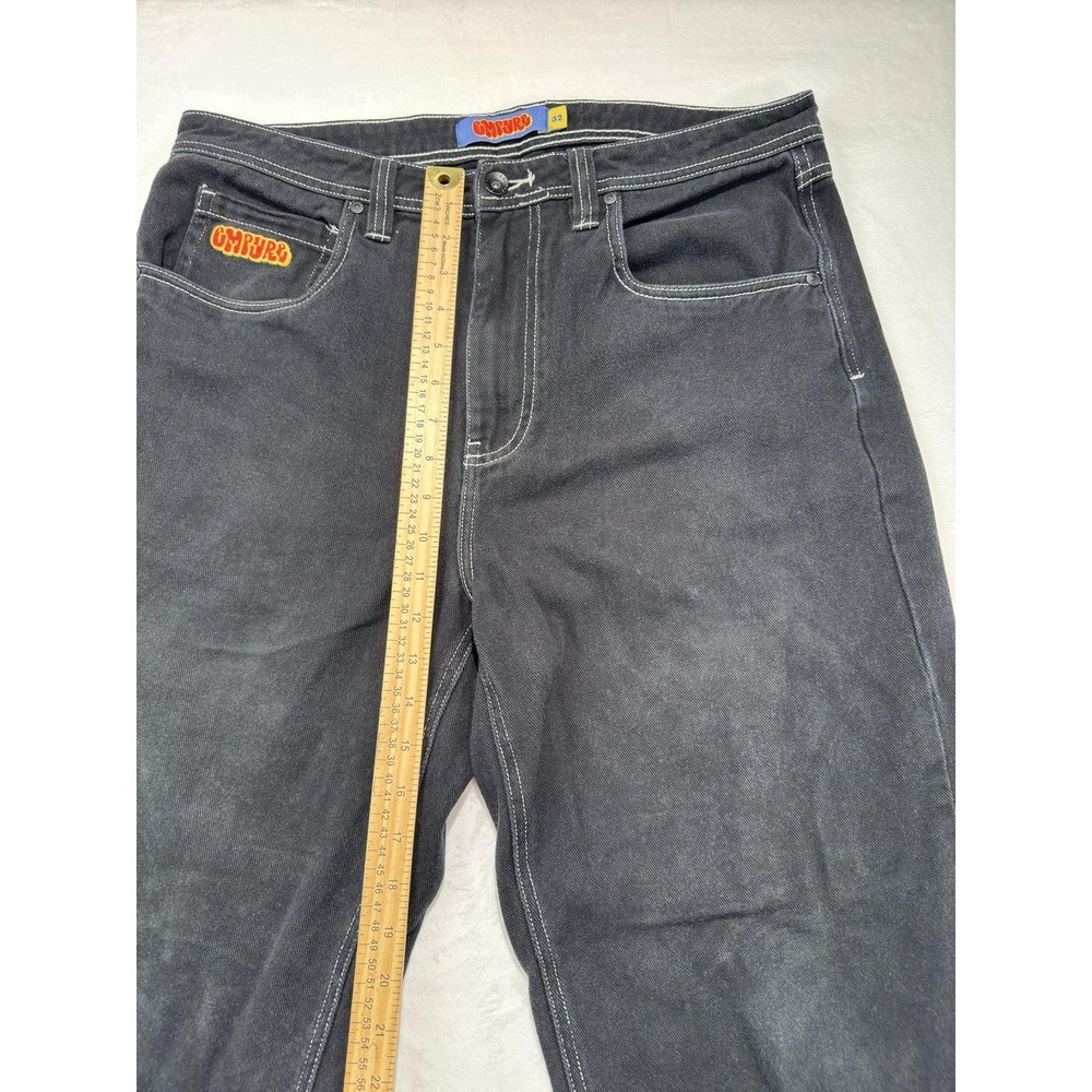CMPURE Jeans Mens 32x30 Black Denim Relaxed Fit Straight Leg Dark Wash Casual - Picture 3 of 9